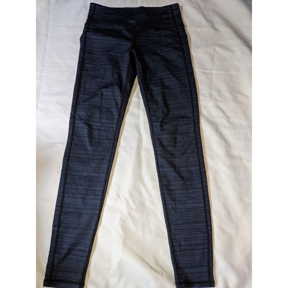 Athleta Chaturanga Womens Legging Jacquard High Rise Blue Blue Size Small
